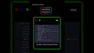 Animated Border video #CSSAnimation #WebDesign #shorts
