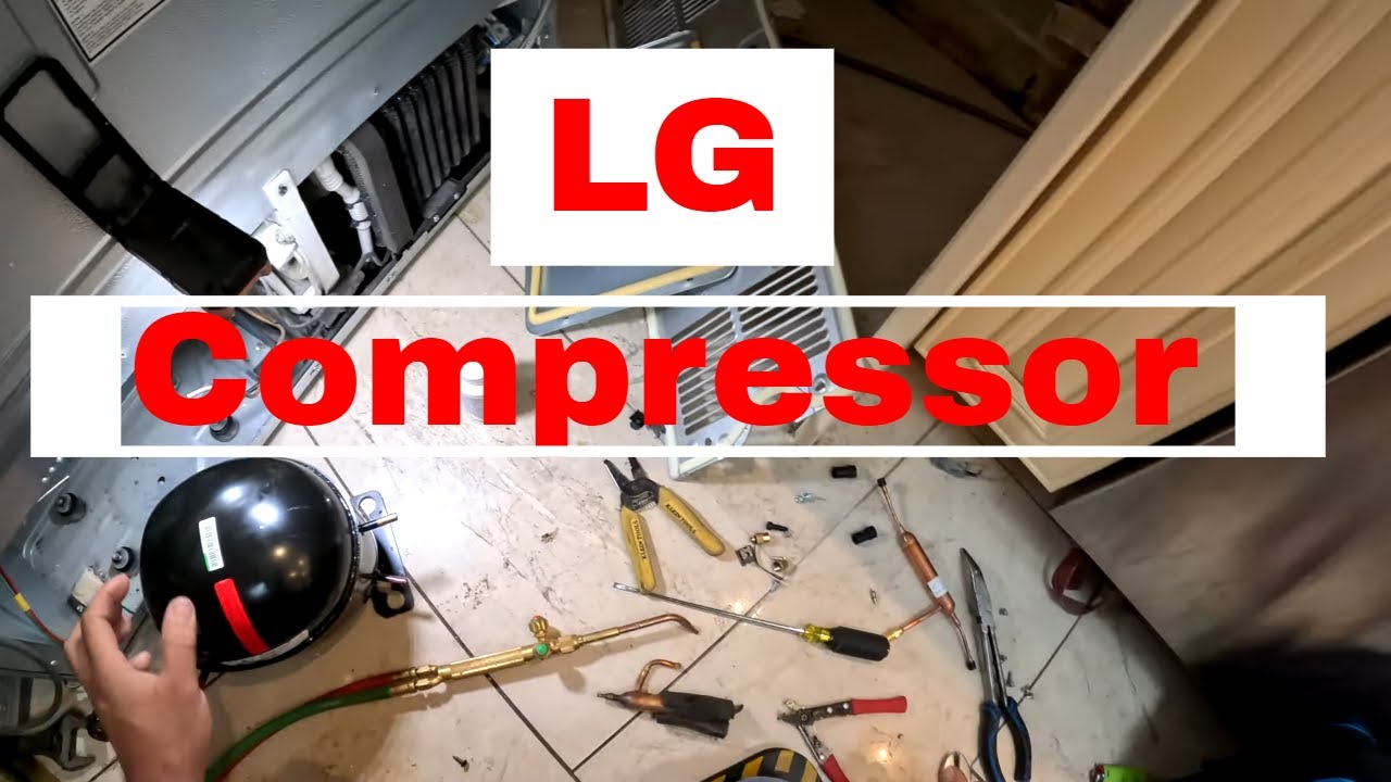 Ремонт холодильника LG, замена компрессора за 10 минут. - YouTube
