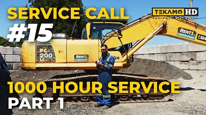 Excavator Maintenance 1000 Hour Service pt1 - Komatsu Excavator PC200LC | Service Call Series
