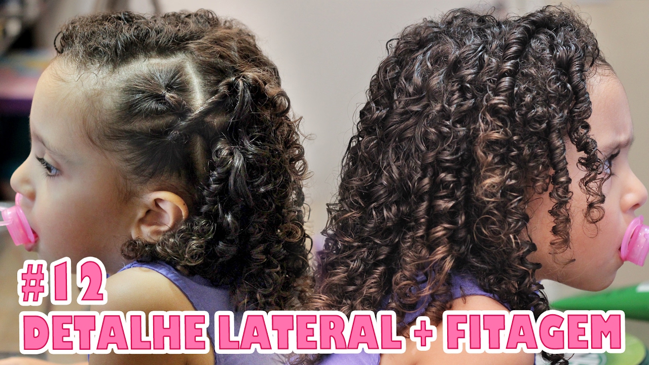 Penteado Infantil Fácil para Cabelo Cacheado DETALHE LATERAL