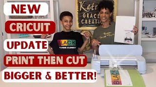 New Cricut Update! Print Then Cut Larger Images Step By Step Easy \& Fast!