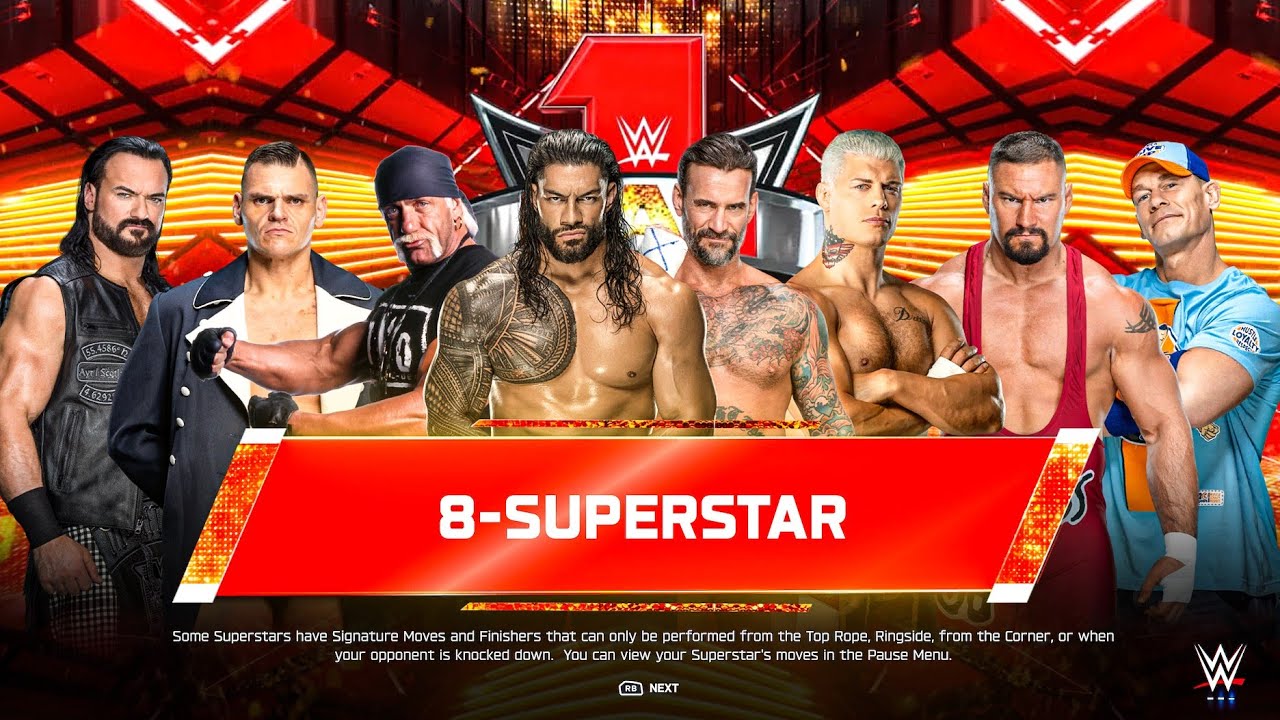 8 Man Superstar Match at Monday Night Raw | WWE 2K25 Gameplay
