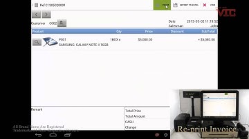 VIC.HK - Android Mobile POS Reprint Cash Invoice Demo