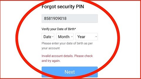 DigiLocker | invalid Account details Please check and try again