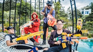 Alpha Nerf War : Captain SEAL X Nerf Guns Fight Group Dr Lee Crazy In Competition Of Two Bad Bosses