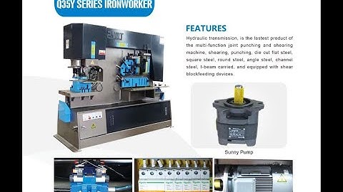 Q35Y 40(200ton) Multi Functional Ironworker | Universal Iron Worker Punch and Shear Machine