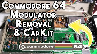 Commodore 64 MODULATOR Removal & Repair - CAP KIT