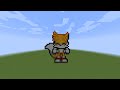 Minecraft Easy Pixel Art Tutorial - Sonic : Tails!