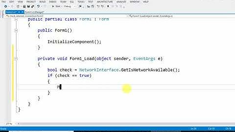 Check Internet Connection From C# Application by Keval Bhimani