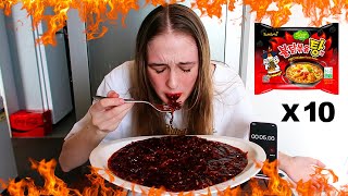 Korean 10x Spicy Fire Noodle Stew Challenge
