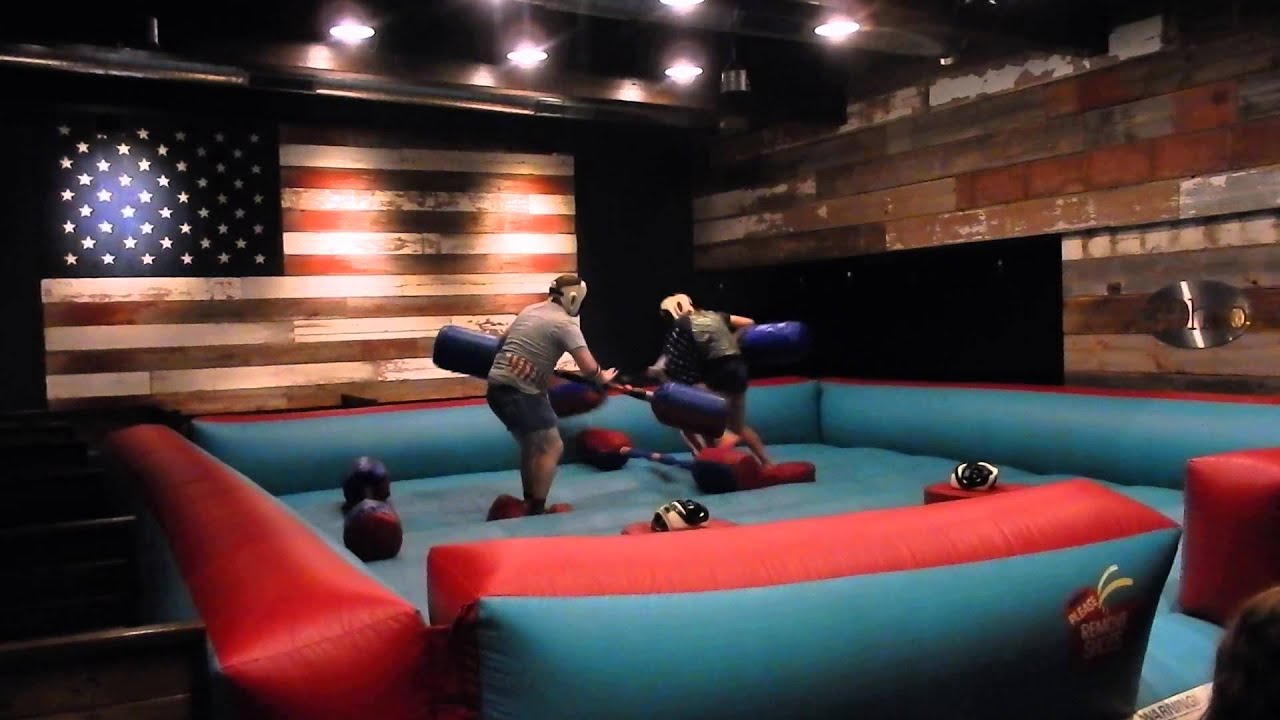 Inflatable "King of the Hill" game at 30hop in Coralville, Iowa YouTube