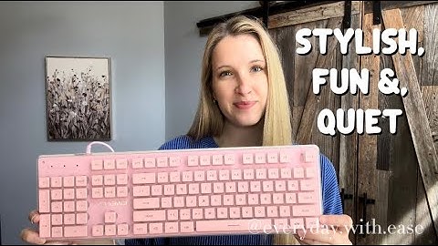 EWEADN Pink Backlit Keyboard 🎀 Stylish, Durable & Smooth Typing for Work & Gaming