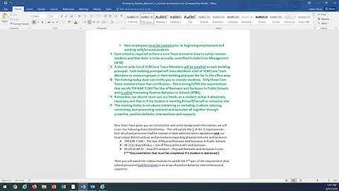 Restraint and Seclusion Video 1