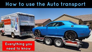 How to use UHAUL AUTO TRANSPORT Car Trailer for LOW PROFILE CARS