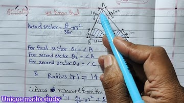 With vertices A, B and C of triangle ABC as centres, arcs are drawn with radii 14 cm and the three
