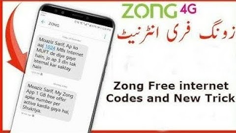 Zong free internet codes 2021 zong free internet new trick 2021