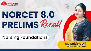 NORCET 8.0 Prelims Recall  (Nursing Foundations) by Ms Sabina
