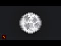 Pixel Art Full Moon Design In Adobe Illustrator cc 2023 | Tutorial