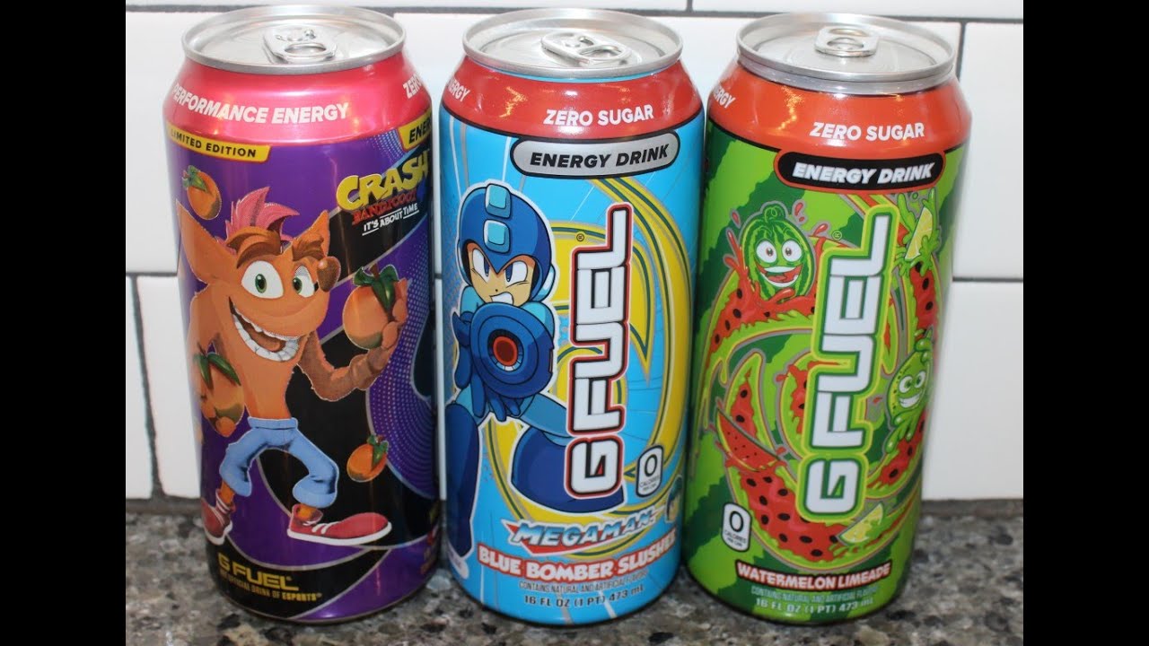 G Fuel Energy Drink: Crash Bandicoot Wumpa Fruit, Mega Man