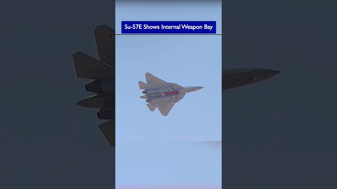 Russian Su-57E Reveals Its Internal Weapons Bay in Egypt