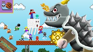 Pixnail: Mario Super Power Escape (ALL EPISODES SS04 ) | Animation