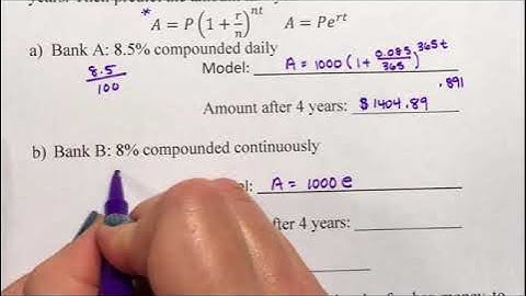 Exponential Application - Compound Interest