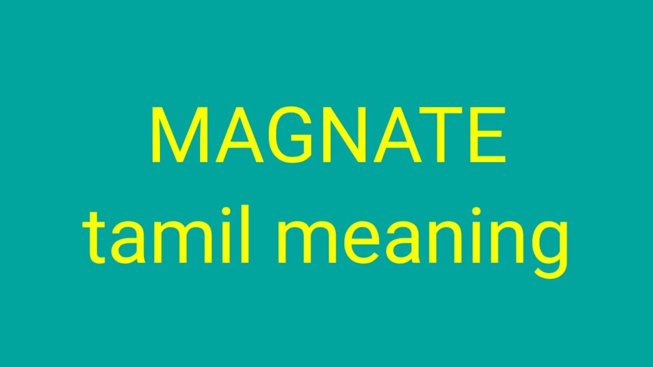 mærke travl At interagere MAGNATE tamil meaning/sasikumar - YouTube