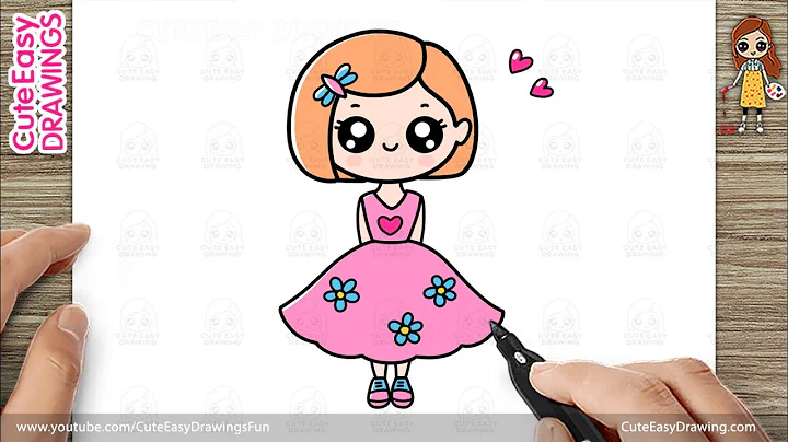 How to Draw a Cute Girl Barbie - Step by Step Easy for Kids and Beginner