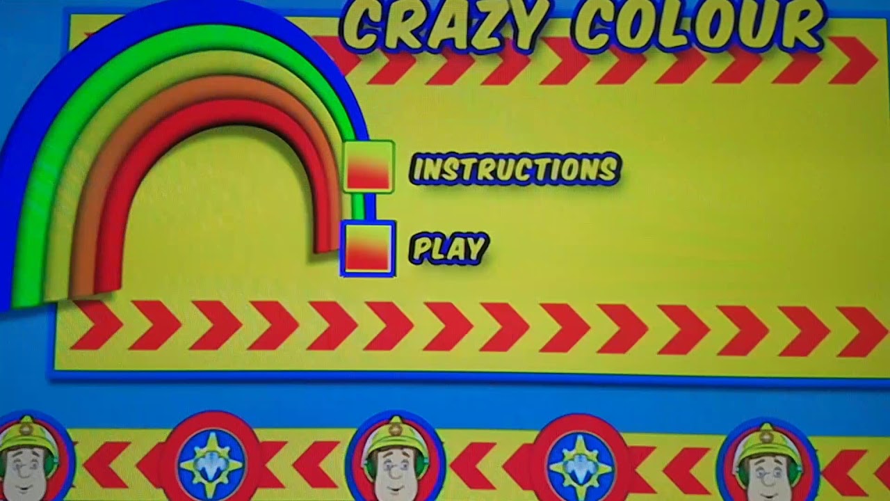 Fireman Sam's DVD Game Gameplay 1: Crazy Colour - YouTube