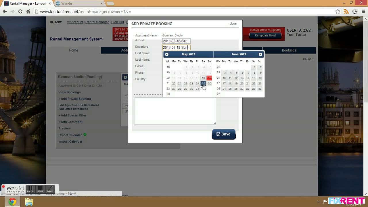 How to sync your FixRent calendar with Wimdu