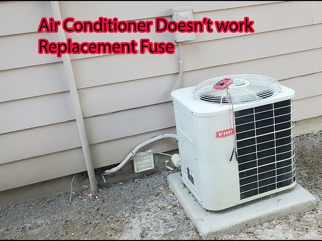 Air Conditioner HVAC Condenser doesn't work, replacement Fuse 가정용 에어컨 실외기 작동 안될때 퓨즈 교환하기 class=