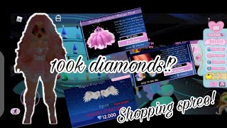 100K Diamonds Shopping Spree - Royale High - Roblox - Notellabuilds Read Desc