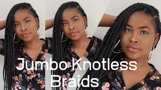 DOING JUMBO KNOTLESS BRAIDS FOR THE FIRST TIME | EASY METHOD