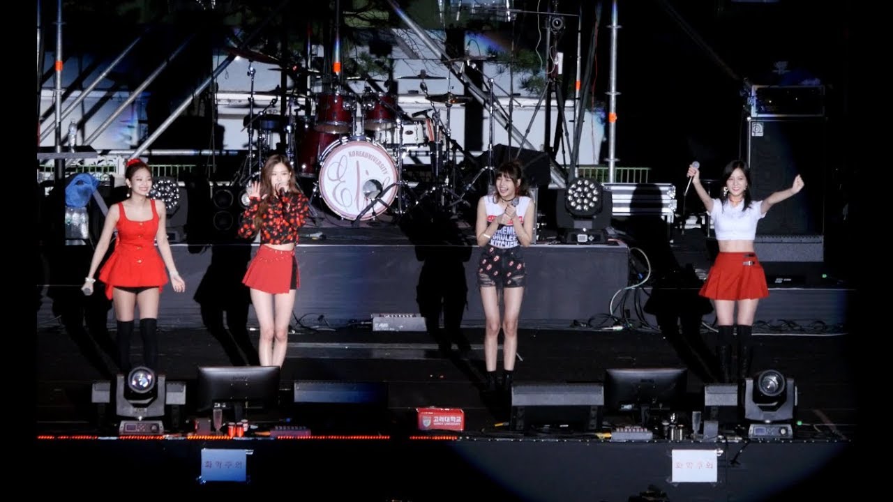 180525 블랙핑크 (BLACKPINK) 리사의 귀여운 고려대3행시, 블핑 6월15일 컴백!! 언급멘트 [4K] 직캠 Fancam (고려대학교축제 입실렌티) by Mera