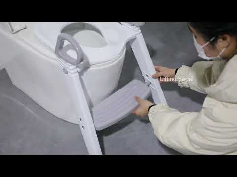 Meetbaby Kleinkinder-Toilettensitz Weiß Mit Stufe & Griffen