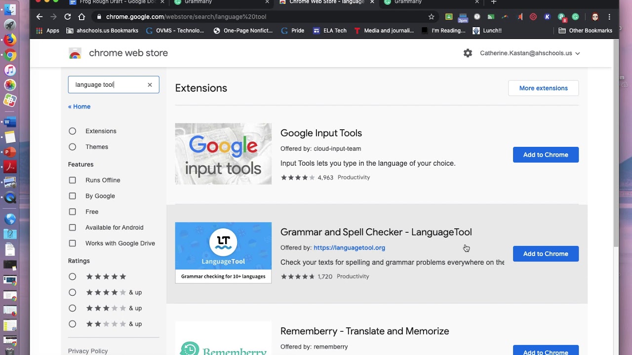 Adding Grammarly and Language Tool to your Chrome Extensions YouTube