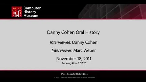 Oral History of Danny Cohen