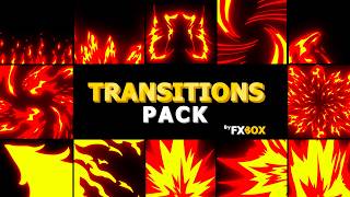 Fire Transition effects Pack - Green Screen Flame Overlay effects (Ae) Free
