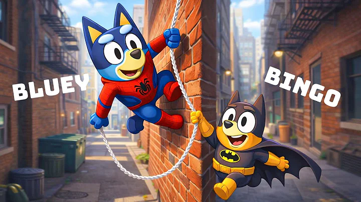 Spider Bluey & Bat Bingo Save the Lost Stuffed Kitten! 🕵🏻🐱 | Bluey Funny Animation