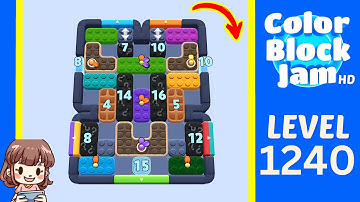Color Block Jam Level 1240 Solution Walkthrough