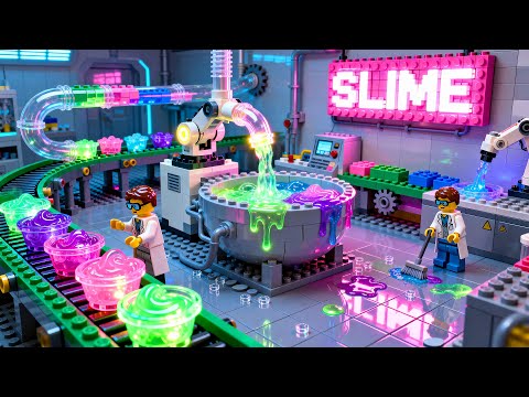 Gummy Candy in a Slime Factory • LEGO Stop Motion Cooking • Stop Motion Film