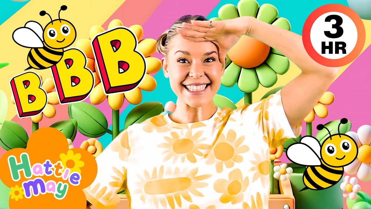 Baby and Toddler Learning 🌟 Letter B with Hattie May 🎵 Nursery Rhymes and Kids Songs