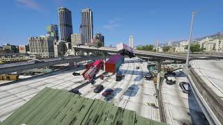 GTA 5 | STUNT JUMP Ramp Test Causes Massive Highway Crashes