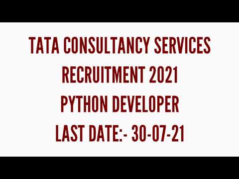 TCS RECRUITMENT 2021 | PYTHON DEVELOPER | UPDATE MEDIA