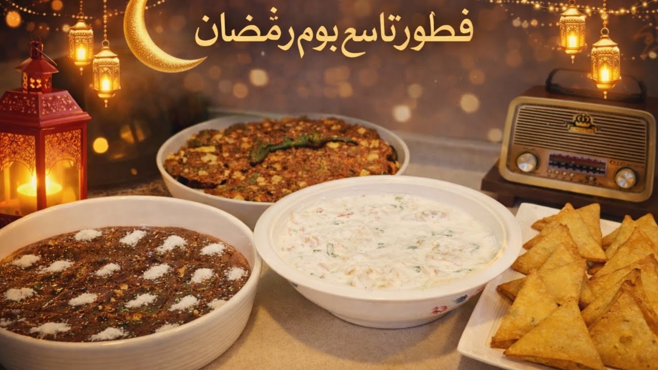 فطور تاسع يوم رمضان2026🌙|| السعادة في لمة العيلة على سفرة رمضان🌙