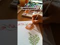 Fall Wedding Save the Date Invite - Painting a "Happiness for the new stage" flower - Chrysanthemum