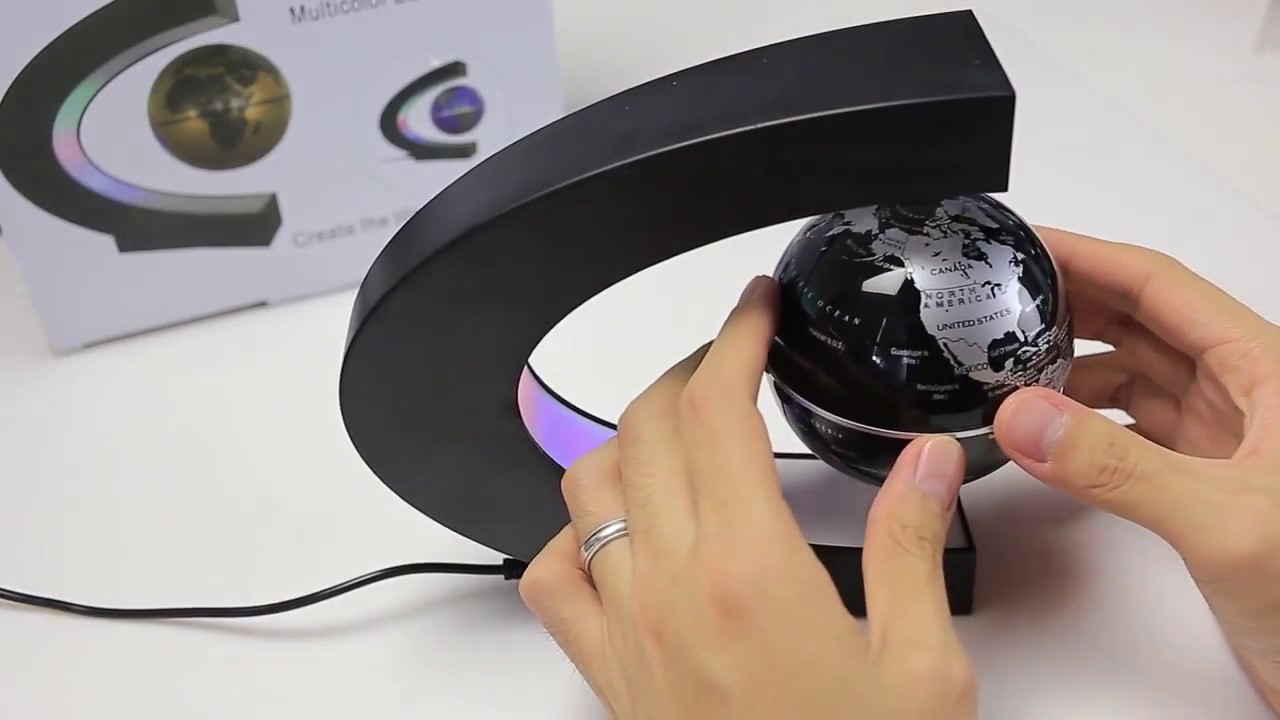 C Shape Magnetic Levitation Floating Globe World Map from GearBest com