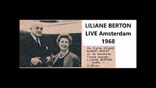 Liliane Berton French Opera Arias Amsterdam Concert Live 1968