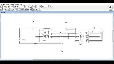 Praktikum Elektronika Digital, Rangkaian Counter Up 2 IC Menggunakan EWB