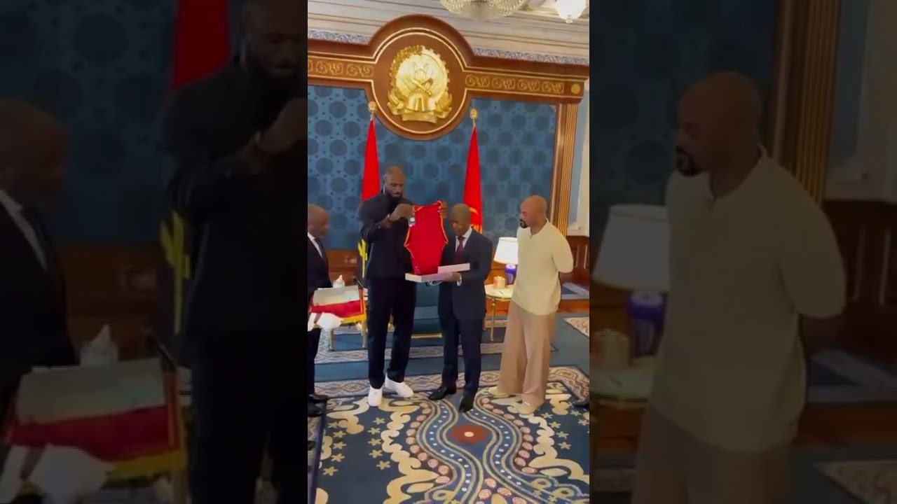 LeBron James e Will Smith recebidos em Luanda, pelo Presidente angolano, João Lourenço